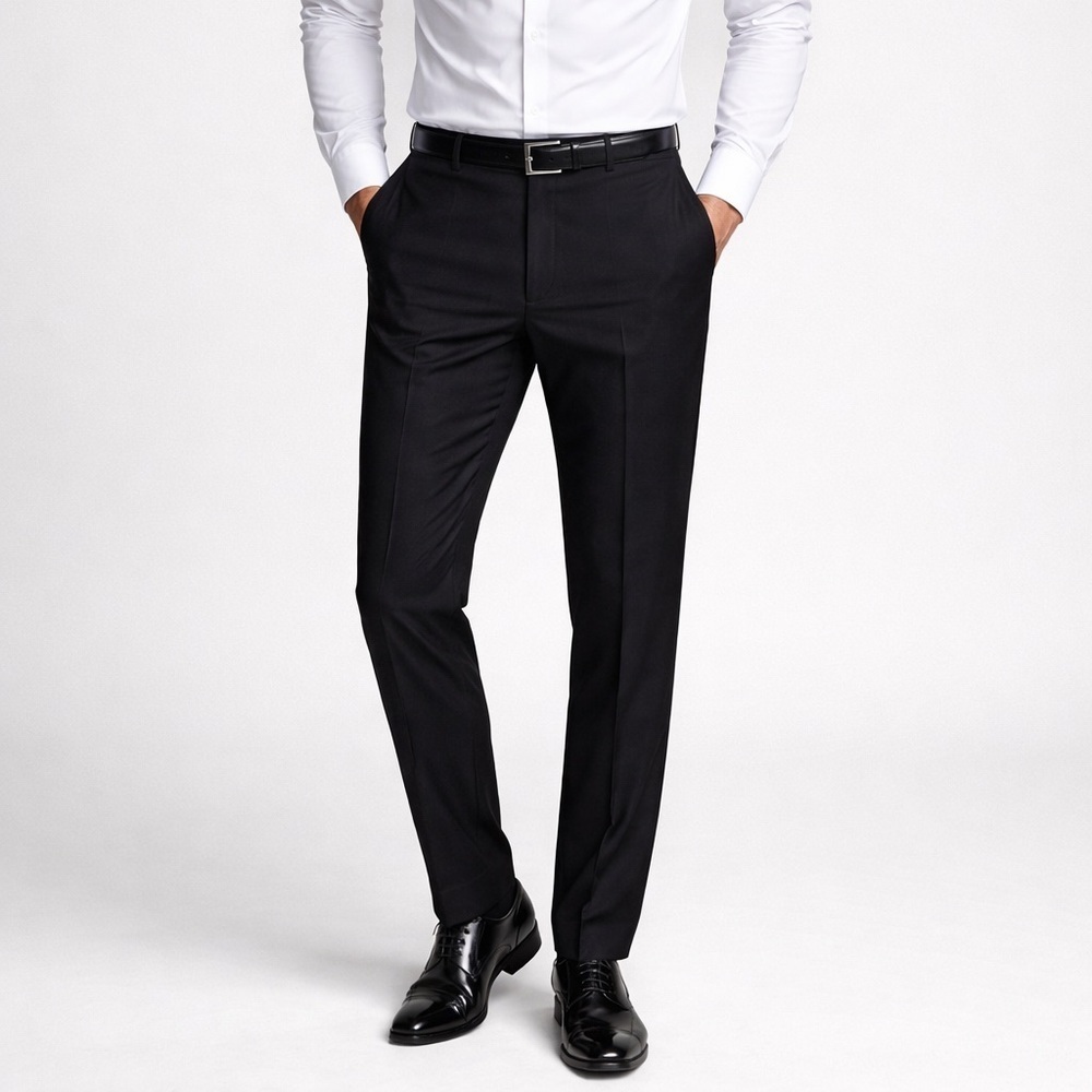 Haggar Iron Free Premium Khaki Slim Straight Fit Pants 30x30 Black (1197)